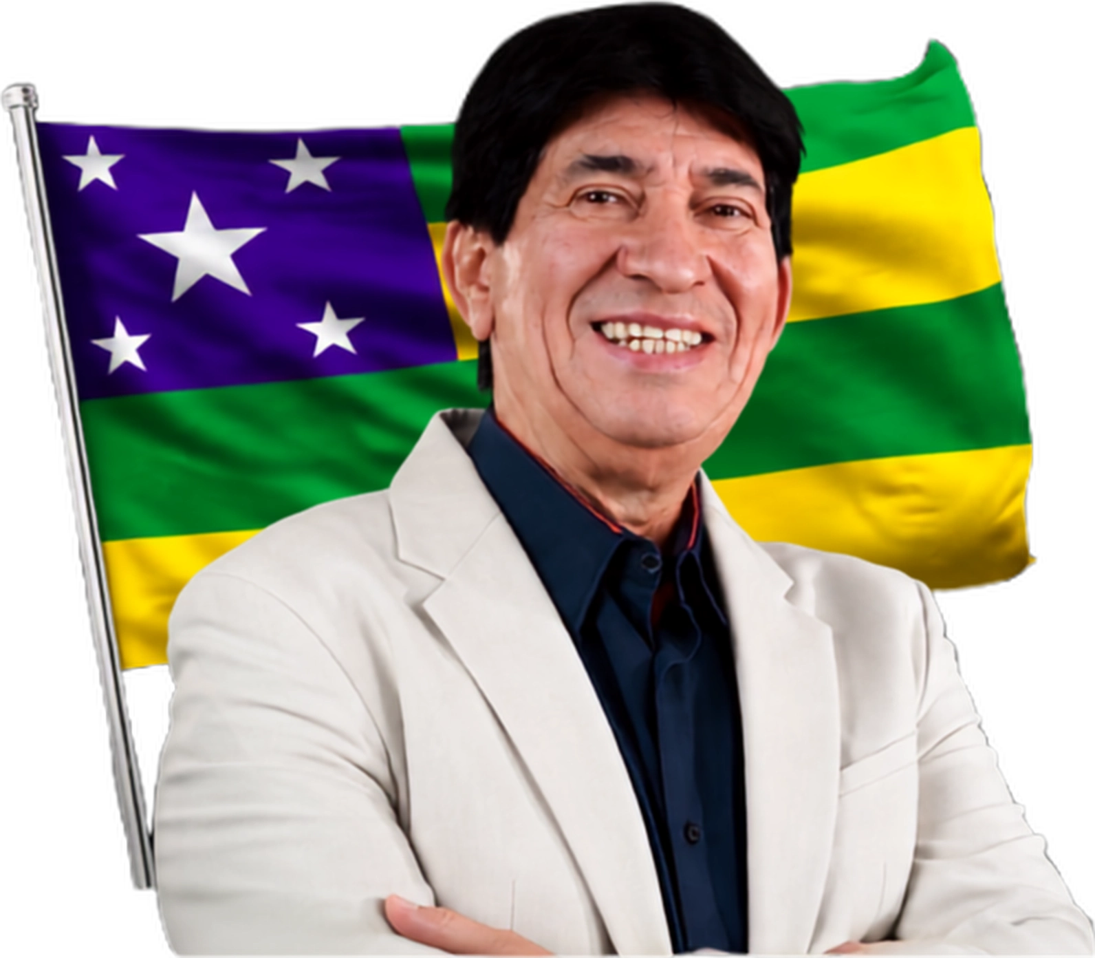 Pastorzão Euquias Correia com a Bandeira